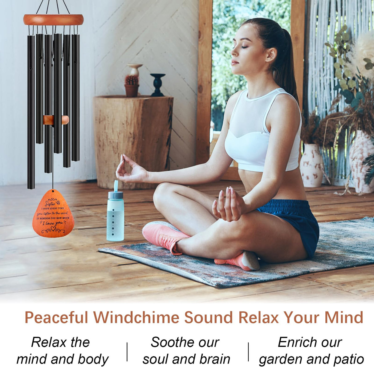 Sister Gifts, Sister Birthday Gift, 32" Sister Butterfly Wind Chimes, Sisters Gifts from Sister for Christmas Mothers Day