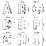 Alphabet Letter Cookie Cutters Shapes Large 3 Inch - 26 Pcs Stainless Steel Cookie Cutter Set Fondant Biscuit Fruit Dough Mold Tools for Birthday, Christmas, New Year and Holiday Party Decorations