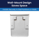 Hospeco Feminine Hygiene Receptacle White ABS Plastic 250-201W