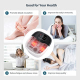 RIGHTMELL Foot Spa Bath Massager with Heat, Epsom Salt,Bubbles, Vibration and Red Light, Tub for Stress Relief,Foot Soaker Fathers Day Birthday Gifts for Mom Dad Women Men Her Him