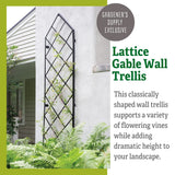 Gardener's Supply Company Lattice Gable Wall Trellis, 32" W x 113.5" H
