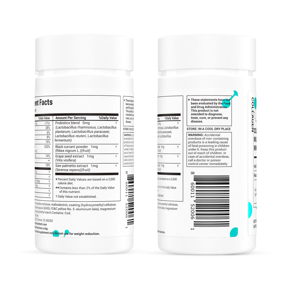 DrBioCare Collagen Peptides for Women, Beauty Vitamin & Mineral Supplement,Contains Vitamin D3, Probiotics for Women & Collagen Peptides,Vitamin B Complex,Vitamin E 60 Tablets