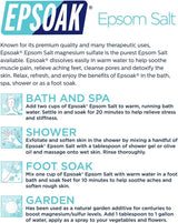 Epsoak Epsom Salt 19 lb. Magnesium Sulfate USP. Resealable Epsom Salt Bag Unscented, Made in The USA, Cruelty-Free Certified