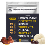 16 in 1 Blend Mushrooms Gummies for Adults - Lion's Mane Mushroom Supplement, Focus Gummies with Lions Mane, Lion's Mane Gummies for Adults, Natural Mushroom Supplement for Cognitive Support & Clarity