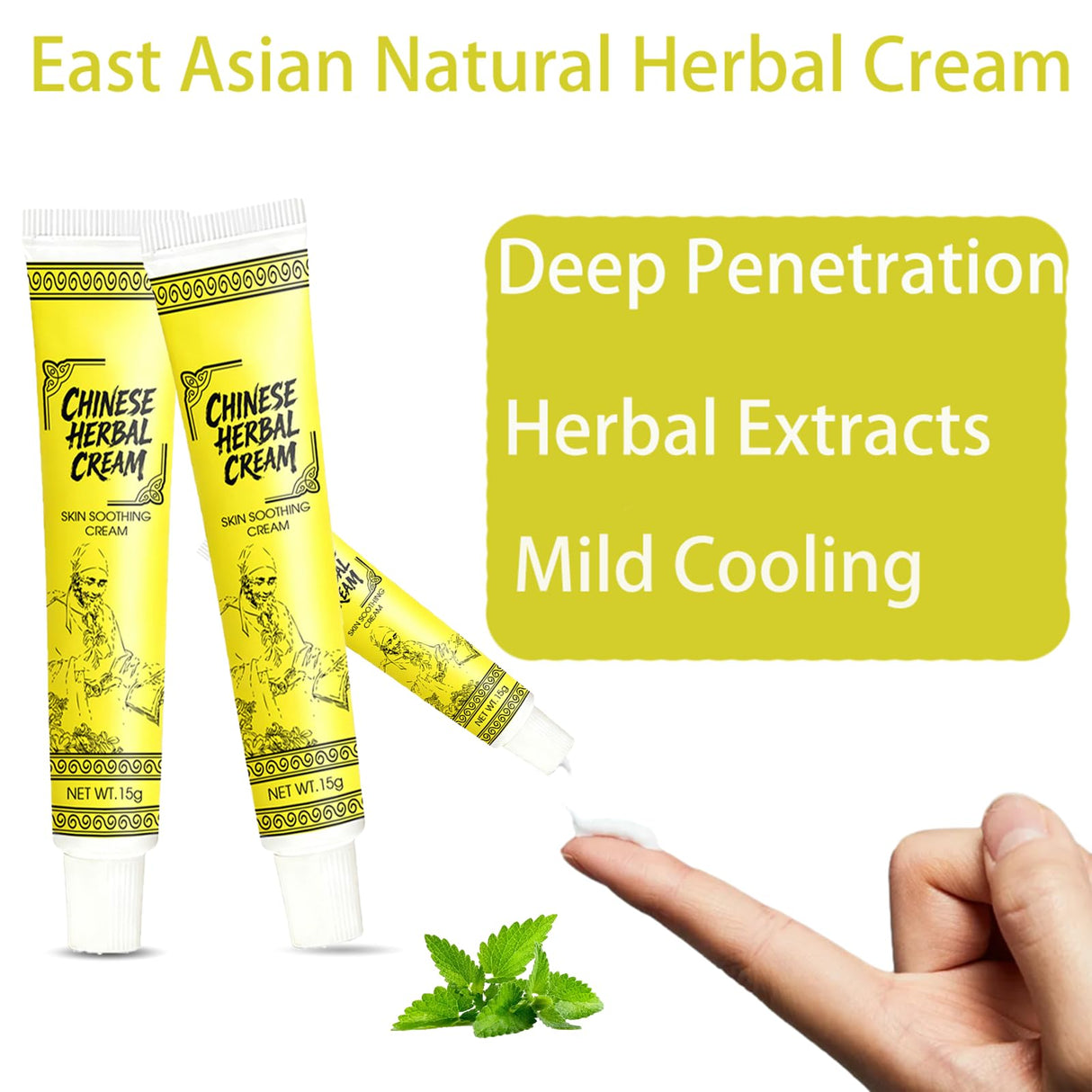 Herbal Cream, Herbal Cream Natural Moisturising, Natural Relieve Skin Discomfort for All Skin Types - 3 PCS (3)