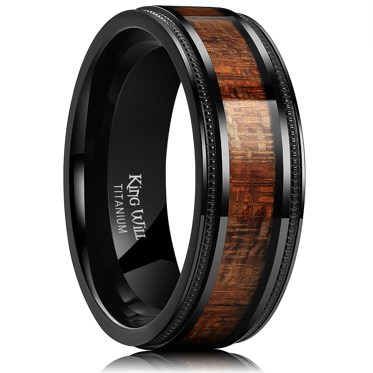 King Will Men Titanium Wedding Band 8mm Size 9.5