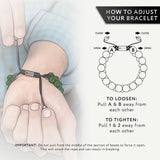 Jade Bracelet for Men – Premium Artisan Handcrafted Authentic Dark Green Jade Bracelet – 8MM Beaded Stone Mens Jade Bracelets (Morocco)