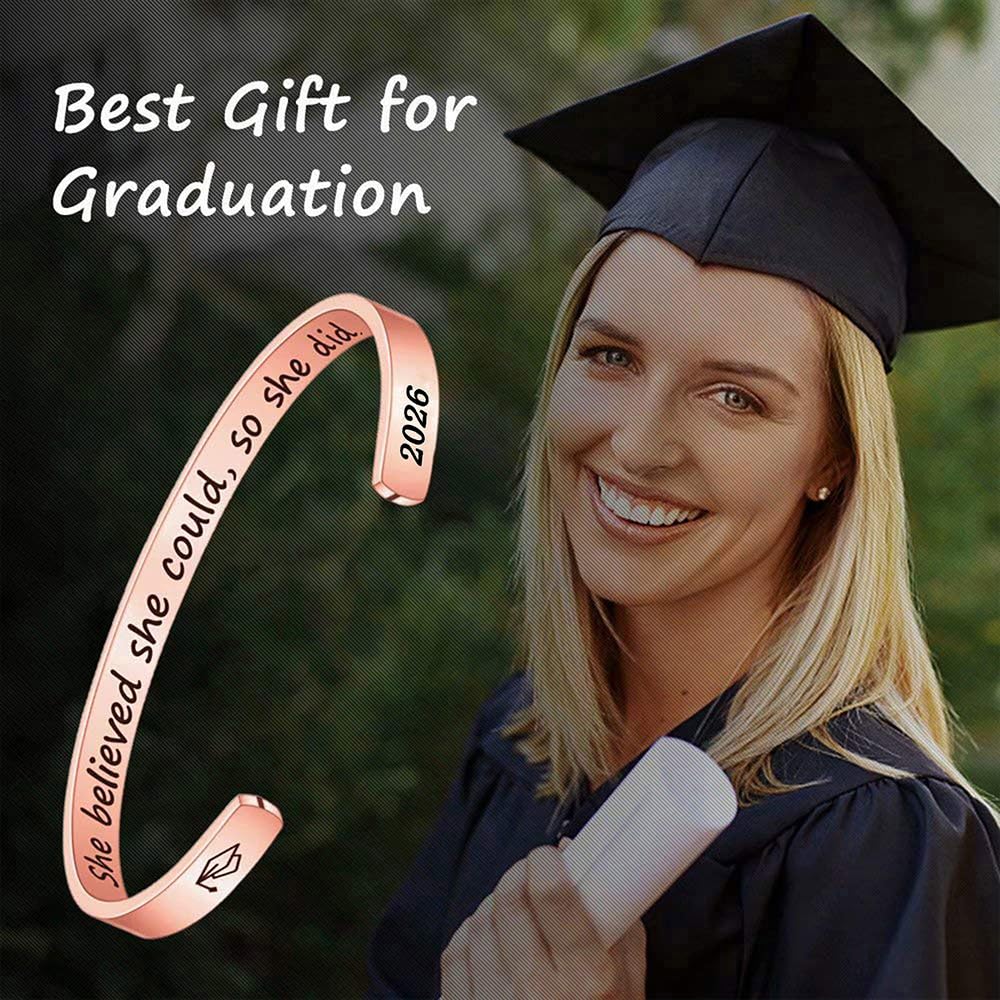 M MOOHAM Graduation Gift for Her 2026, High School College Graduation Gifts Bracelet for Her Women, Class of 2026 Grad Gift