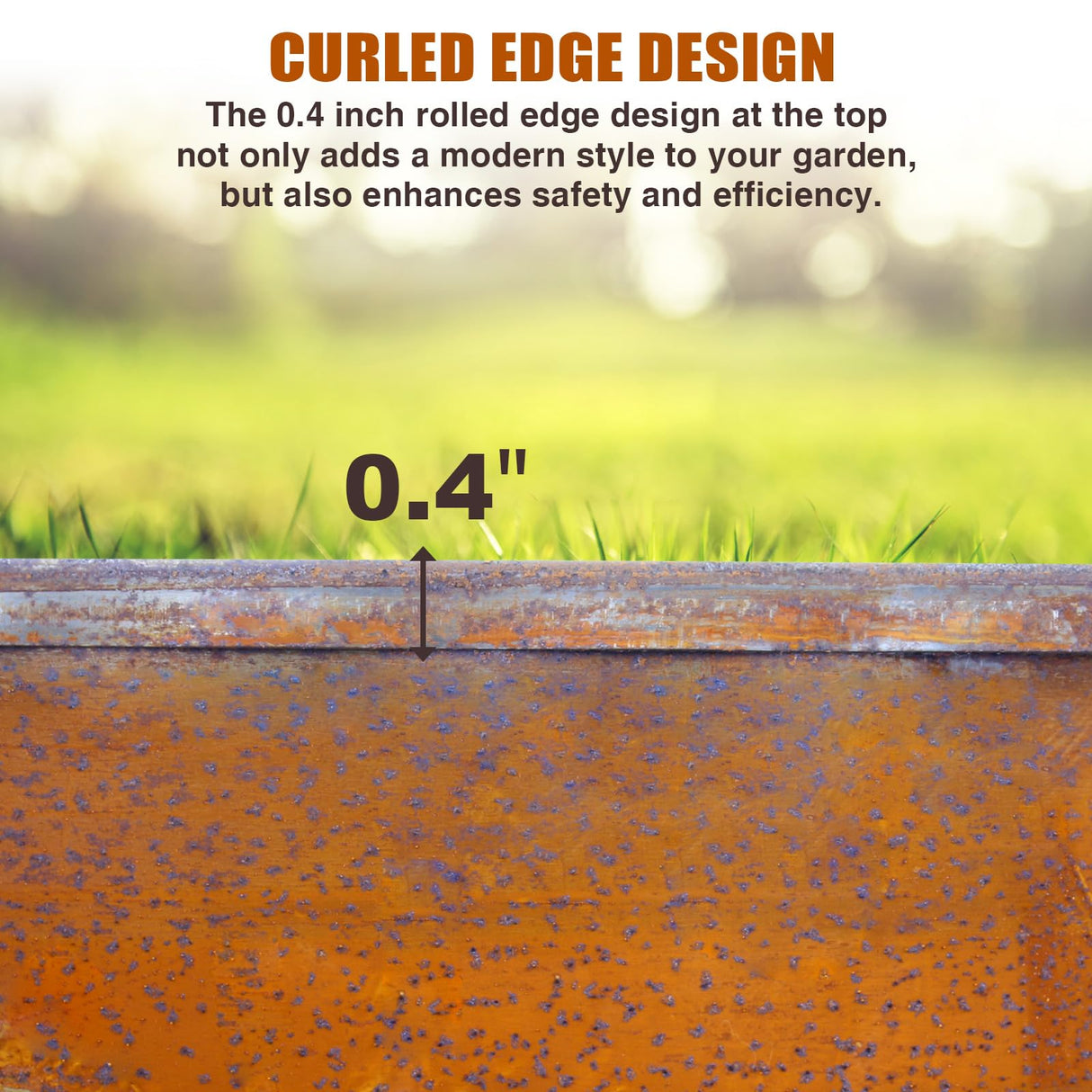 Meyoppm 32.8ft Cor-Ten Steel Landscape Edging, 5.5" H Garden Edging Border