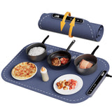 Magic Mill Warming Mat for Food - Premium XL Electric Warming Tray, 3 Temperature Levels, 10s Fast Heating Silicone Surface, Rollup Buffet Heat Pad, Non-Slip Feet, Ideal for Parties, Home, Travel