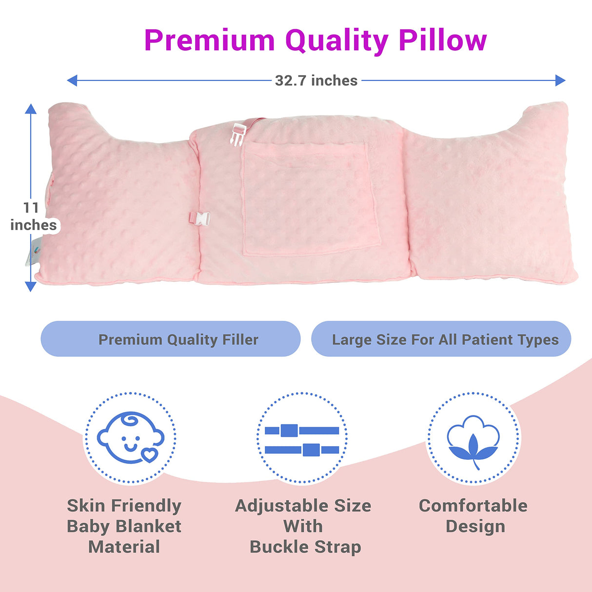 Zomaple Mastectomy Pillow - Post Surgery Pillow, Mastectomy Recovery Must Haves, Breast for After Heart Surgery, Reduction & Augmentation Patients Sleeping, Recovery Seatbelt Protection-Surgery Gift