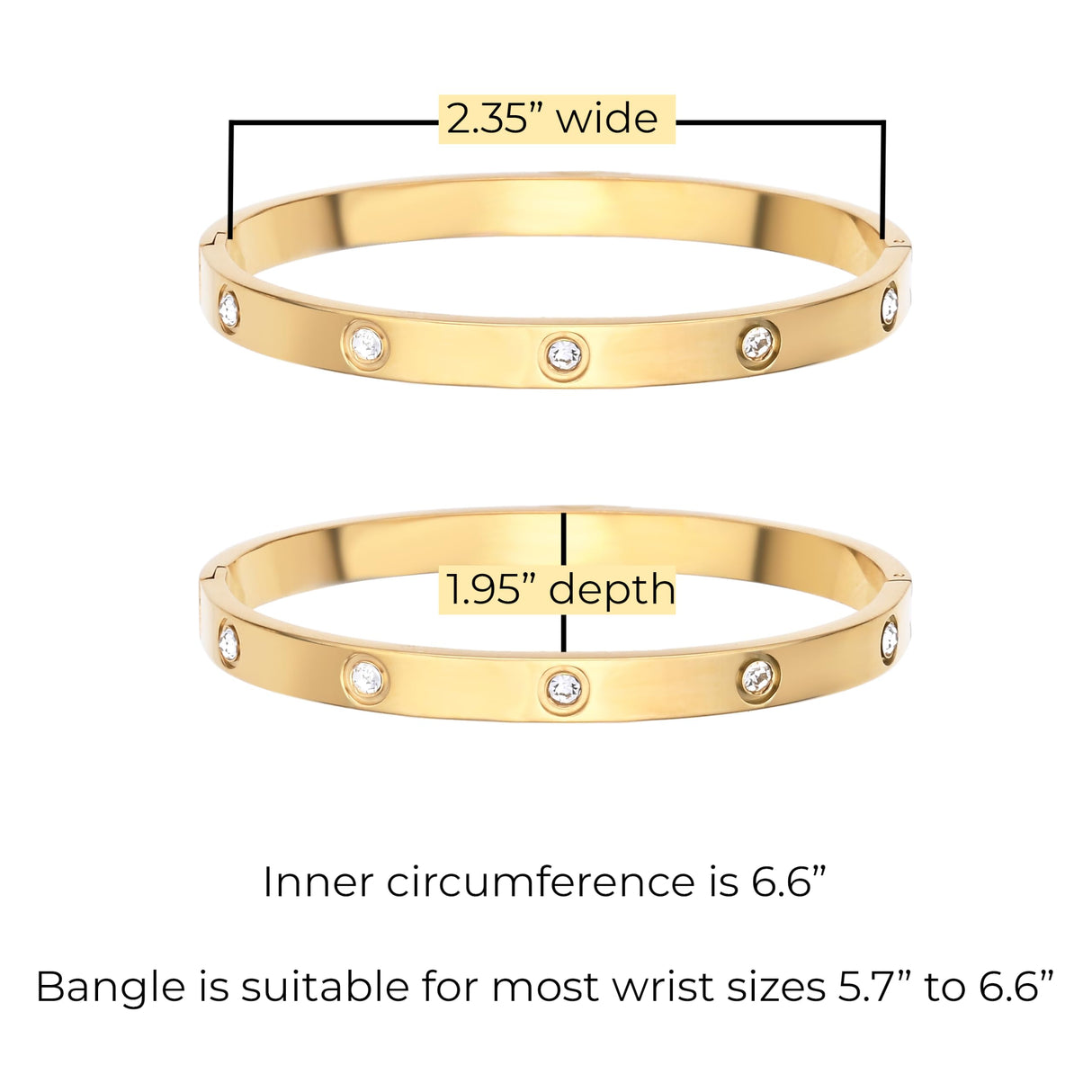 Billet-doux 18K Gold Plated Non-Tarnish Nail Love Bangle Bracelets Set For Women, Stackable Waterproof Four-Leaf Clover Adjustable Tennis Bracelet Trendy Jewelry Gifts Perfect for Her