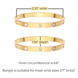 Billet-doux 18K Gold Plated Non-Tarnish Nail Love Bangle Bracelets Set For Women, Stackable Waterproof Four-Leaf Clover Adjustable Tennis Bracelet Trendy Jewelry Gifts Perfect for Her