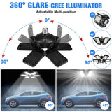 Aoretic LED Garage Lights 1 Pack -180W, 18000LM 6500K Led Shop Light with 6+1 Deformable Panels, Basement Barn Light Garages Ceiling Lights, E26/E27 for Garage, Warehouse, Shop