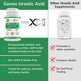 Genex Formulas Ursolic Acid 300mg (180 Capsules) Ursolic Acid Sourced from Rosemary Extract - Non-GMO, Gluten Free, Vegetarian