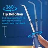 Waterpik Aquarius Water Flosser For Teeth Cleaning, Gums, Braces, Dental Care, Electric Power With 10 Settings, 7 Tips For Multiple Users And Needs, ADA Accepted, Blue WP-663, Packaging May Vary