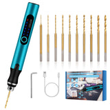 Uolor 3-Speed Cordless Mini Drill Pen, Rechargeable DIY Electric Hand Drill with 10 Small Drill Bits, Micro Drill Set for Jewelry Making Stone Plastic Resin Keychains
