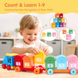Toddler Learning Toys for 2 3 Year Old Boy Girl - Counting Matching & Sorting Activity Montessori Train Set with Farm Animals, Finger Puppets, Keys to Lock and Unlock Barns, Christmas Birthday Gift