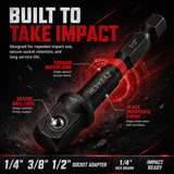 RLVKEAZ 88-Piece Impact Driver & Magnetic Screwdriver Bit Set, S2 Steel Security Torx Hex Phillips Square Triangle Slotted Bits, Mini Ratchet Wrench, Magnetic Bit Holders & Nut Driver, 1/4'' Hex Shank