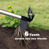 LAWFYMORI Weed Puller Tool with Long Handle, 60" Garden Weeding Tool