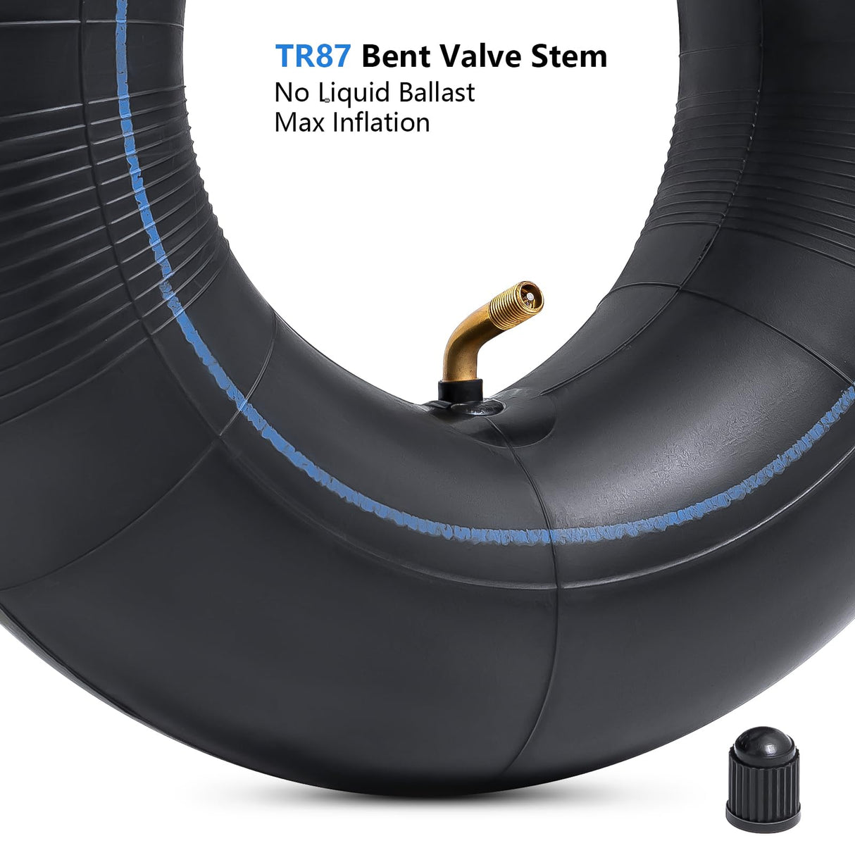 Heavy Duty 4.10/4.00/3.50-6 Thick 40% Inner Tube, 13x4.00-6 Tube with TR87 Bent Valve Stem for Wheelbarrows, Snow Blowers, Wagons, Carts, Hand Trucks, Lawn Mowers, Tractors and More (2 Pcs)