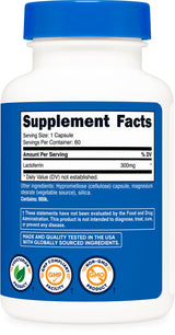 Nutricost Lactoferrin Capsules (60 Capsules, 300mg) Third-Party Tested, Gluten-Free, Vegetarian, GMP Compliant, Non-GMO Product - 60 Servings