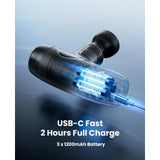 BOB AND BRAD M7 Plus Mini Massage Gun with Heat, Pocket-Sized Heated Deep Tissue Massager, Portable Percussion Muscle Travel Massager Gun, Ultra Light Small & Quiet Massage Gun, FSA and HSA Eligible