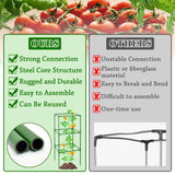 ZeeDix 6 Pack 60 Inch Heavy Duty Tomato Cages for Garden with Clips