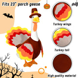 JcHrmers 3 Sets Porch Goose Outfits Halloween Thanksgiving Christmas Goose Outfit Lawn Porch Goose Clothes Fits 23" Cement Plastic Goose Statue for Outdoor Garden Yard Patio Statue Art Decor