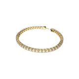 Swarovski Matrix Tennis Bracelet, Round Clear Stones on Gold-Tone Finished Band, Size M, Part of the Matrix Tennis Collection