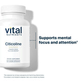 Vital Nutrients - Citicoline - Mental Focus and Attention - 60 Vegetarian Capsules per Bottle - 250 mg