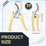 Chumia 30 Garden Flower Shears Pruning Scissors Heavy Duty Plant Scissors Trimming Garden Clippers Hand Tree Pruner for Yard Gardening Plants Hedge Flower Tree Cutting Secateurs (Beige)