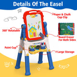 Easel for Kids Double-Sided Art Drawing Board Toys 3 4 Year Birthday Gifts