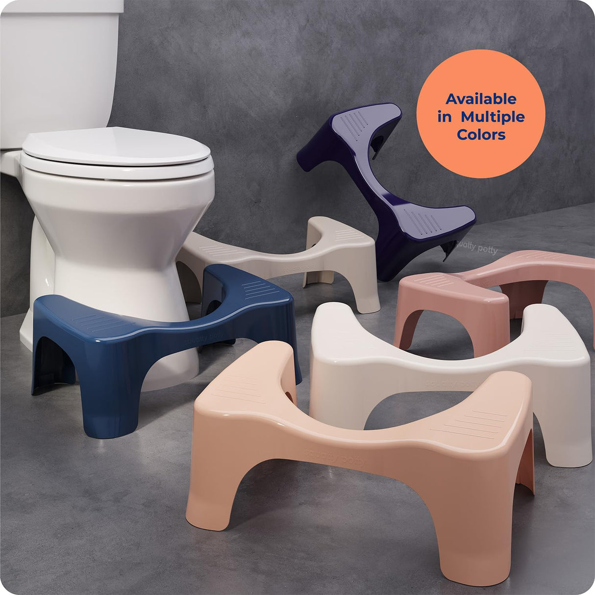 Squatty Potty Simple Bathroom Toilet Stool, Buttercream 7", Ergonomic Stool – Posture-Enhancing Bathroom Footrest for Improved Digestion & Constipation Relief