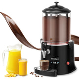 Vtsmax 10L/2.6Gal Commercial Hot Chocolate Machine Hot Drink Dispenser, 86-194°F Intelligent Temperature Control Hot Beverage Maker for Chocolate, Cocoa, Milk, Coffee, Juice, Black
