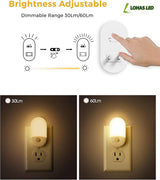 L LOHAS LED Motion Sensor Night Light, 2Pack, Motion Activated Night Light, Night Lights Plug into Wall Motion Sensor, 3000K Warm White, Adjustable Brightness 30/60LM, for Kids Adults Bathroom Bedroom