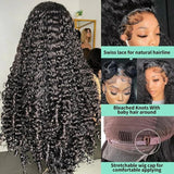 IMAGISM 13x6 Deep Wave Lace Front Wigs Human Hair Deep Wave Wig Lace Front Wigs Human Hair Wig Pre Plucked 200 Density Glueless Wig Frontal Wigs for Black Women (28 Inch)