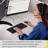 Jabra Engage 40 Wired Mono Headset - Noise-Cancelling 2-Mic Technology and USB-A Cable, Ultra-Lightweight - Works with All Leading Unified Communications Platforms Such As Zoom, Unify - Black