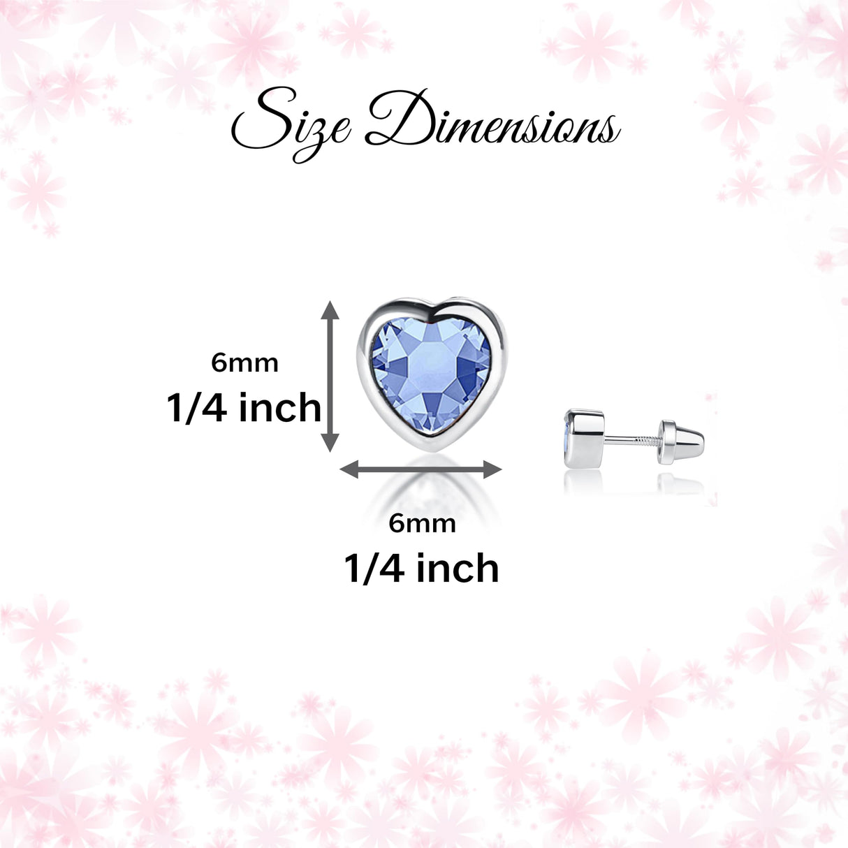 Cherished Moments Birthstone Heart Earrings, .925 Sterling Silver