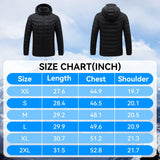 CHANGEOWN Heated Jackets for Women & Men, Dual-Control 15 Heating Zones Unisex Heating Jacket Coat with Battery, 3 Heating Levels Windproof & Waterproof Heating Jacket for Winter Outdoor, Medium