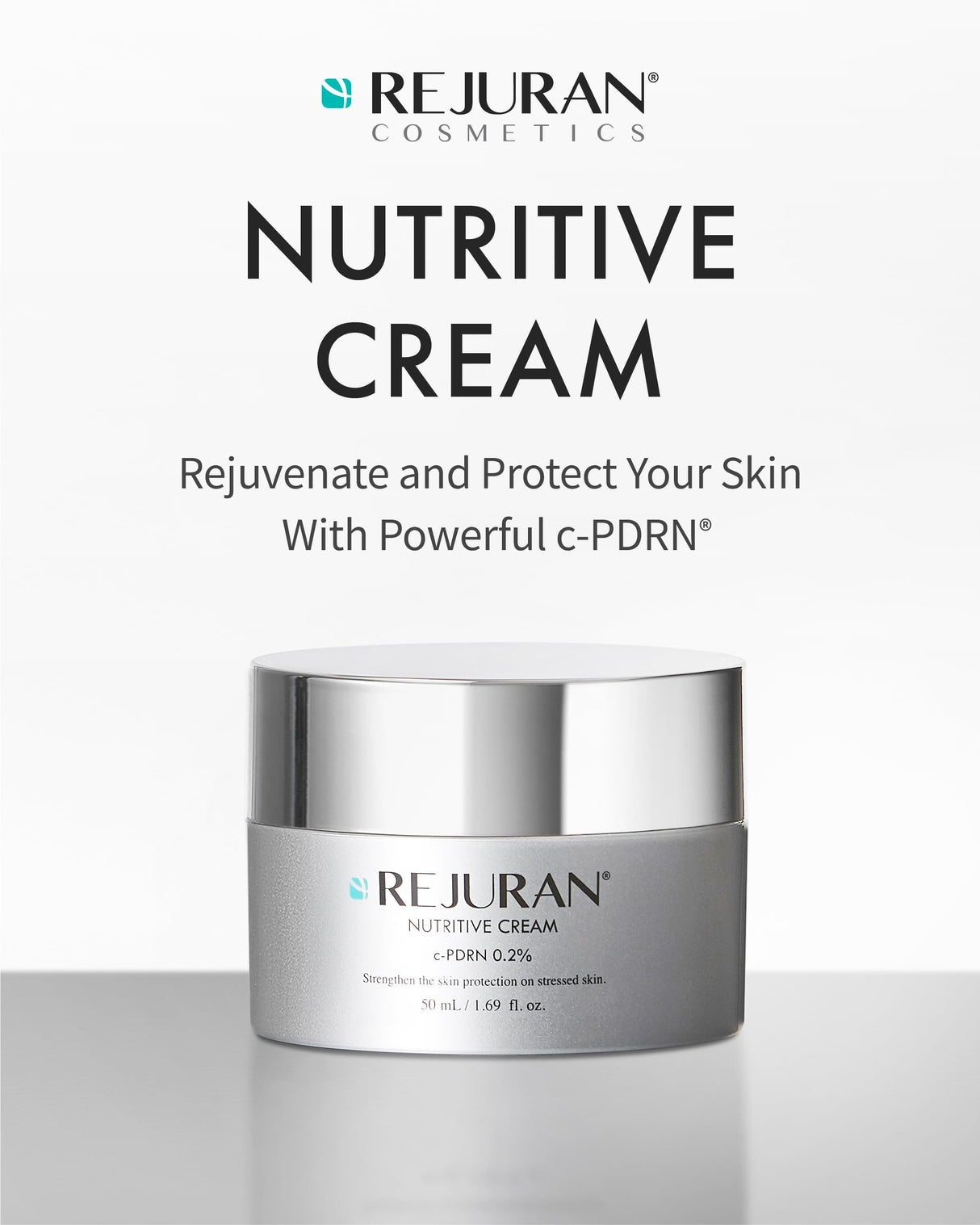 REJURAN® Nutritive Cream, c-PDRN® – Nourishing & Hydrating Moisturizer for Youthful Skin with Salmon DNA. Korean Skin Care, Clinically Developed (1.69 fl oz)
