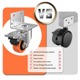 ASHGOOB 2" L-Shaped Caster Wheels Set of 4, Side Mount Swivel Casters