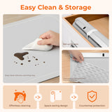 Graphene Warming Mat for Food, Electric Warming Tray with 6 Temp & 6H Timer, 300W Full Surface Heating, Waterproof Foldable Mat for Countertop, Parties, Buffets, Home Use (Light Gray)