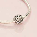 PANDORA Hearts All Over Charm - Openwork Heart Design - Hand-Finished - Jewelry for Women with Gift Box - Compatible Moments Charm Bracelets - Sterling Silver