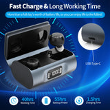 Hearing Aids for Seniors, OTC Hearing Aid Rechargeable with Noise Cancellation Adults, senior Invisible Hearing Amplifier With Portable Charging Case Premium Comfort Designe(Black)