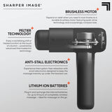 Sharper Image® Powerboost® Pro+ Hot & Cold Deep Tissue Massage Gun - 6 Speeds, 6 Attachments, 5-Hour Battery, Travel Case, Charging Base, Shoulder & Back Massager, Pain Relief Tool, FSA Eligible