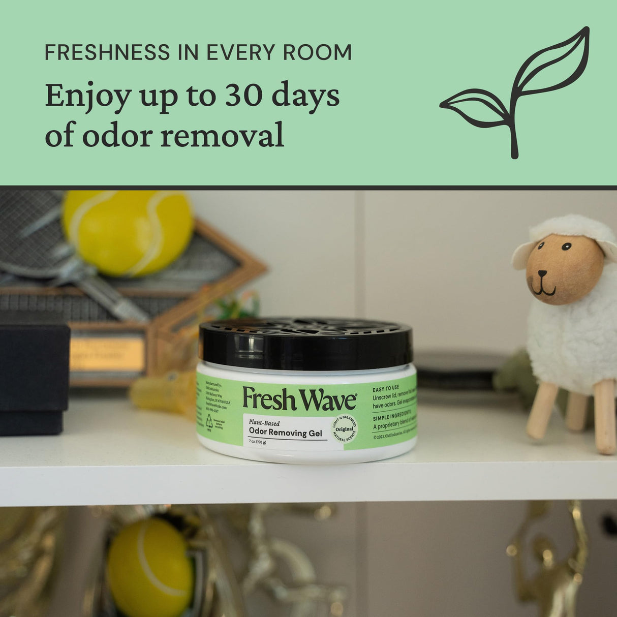 Fresh Wave Odor Removing Gel, 7 oz., Pack of 3 - Odor Absorbers for Home, Safer Odor Relief, Natural Plant-Based Odor Eliminator, Every 7 oz. lasts 15-30 Days, For Cooking, Trash & Pets