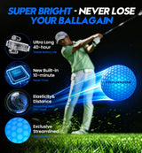 THIODOON Glow in The Dark Golf Balls Light up Led Golf Balls Night Golf Gift Sets for Men Kids Women 6 Pack (6 Colors in one)