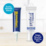 Compound W Total Care Wart Remover with Proheal Cream for Skin - 0.25 oz and Maximum Strength Fast Acting Salicylic Acid Gel - 0.25 oz