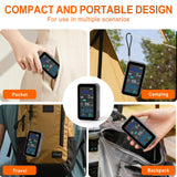Portable Carbon Monoxide Detectors for Travel | 7-in-1 O2/CO Alarm with Air Pressure | Temperature, Humidity Sensors & 230-Hour Standby | Room Oxygen Monitor for Home, Hotel, Camping, RV